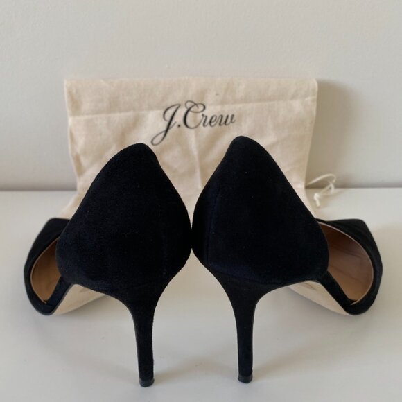 🇮🇹 Made in Italy | J.Crew Elsie suede d’Orsay Black pumps - Picture 4 of 17
